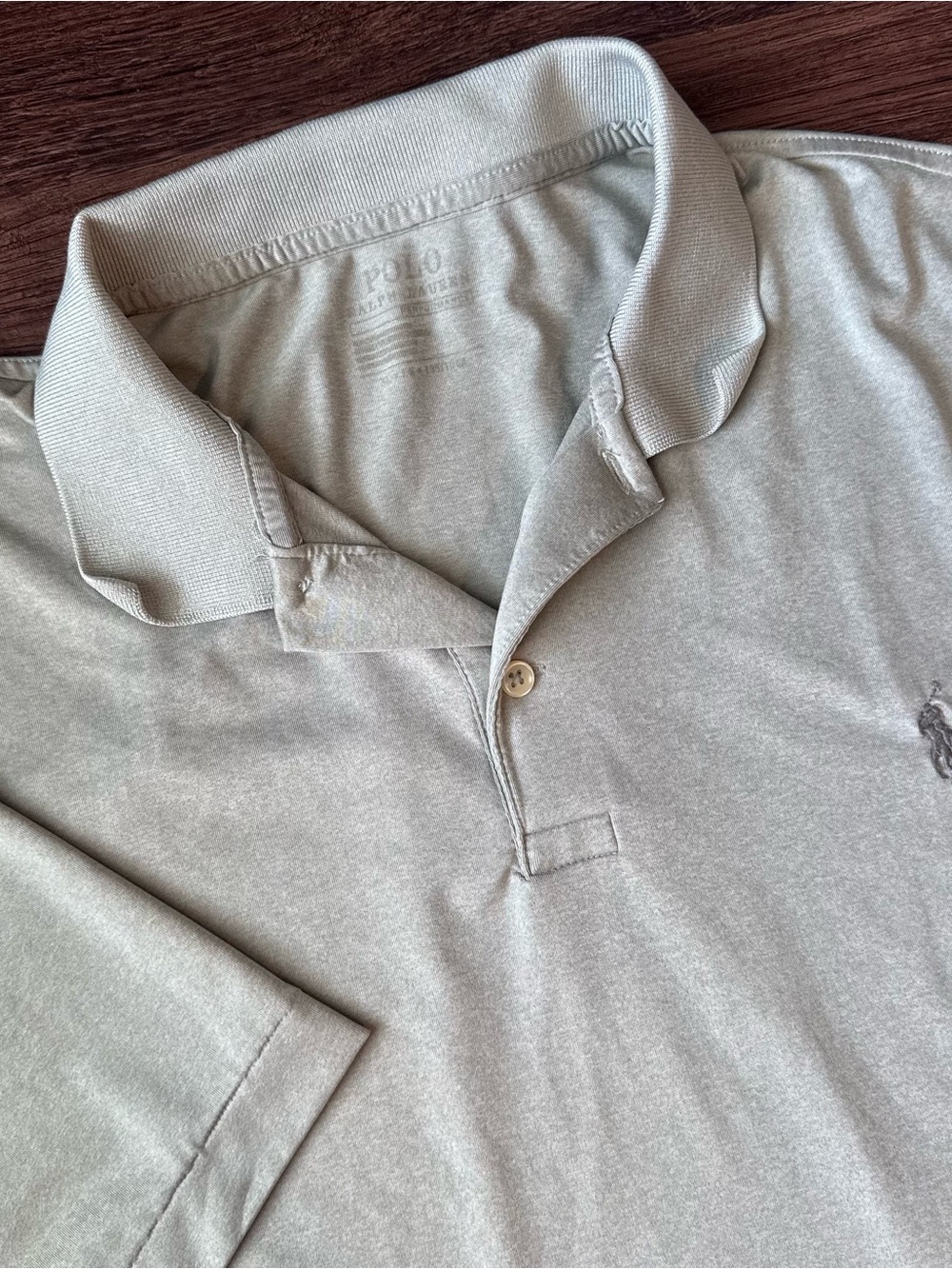 Polo Ralph Lauren Performance Golf Polo Shirt Mens XL Gray Pony Logo Stretch